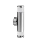 PHARE 240V GU10 Exterior Up/Down Wall Pillar Light Titanium IP65 - PHARE02G