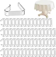 Table Cloth Holder Clips,60X Transparent Tablecloth Clip for Dining - Indoor Outdoor Events Banquet Table Cloth Cover Secure Clamps for Friends, Relatives