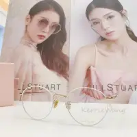 在飛比找Yahoo!奇摩拍賣優惠-Jill Stuart  白-金雙色鈦金屬圓框眼鏡 簡約線條