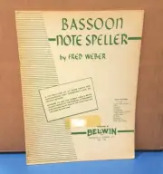 Bassoon Note Speller Fred Weber Method Book New Old stock