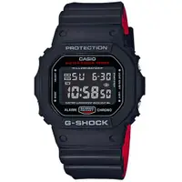 在飛比找ETMall東森購物網優惠-CASIO G-SHOCK 經典紅黑電子腕錶 DW-5600