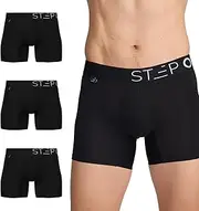 [STEP ONE] Mens Underwear Trunk Briefs, 3 Pairs, Underwear for Men, Moisture Wicking, 3D Pouch + No Ride Up Trunk Briefs for Men