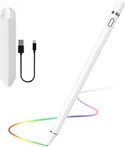 Active Stylus Pen for iOS & Android Touch Screens, for iPad/iPad Pro/Air/Mini/Apple/iPhone/Samsung/Cellphone/Tablet Drawing & Writing Pencil (White)