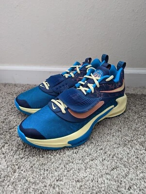 Nike Zoom Freak 3 NRG Men Size 11 Giannis Blue Citron Valentines DH7347 900