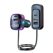 Bluetooth 5.3 Adapter for Car, 5 Ports Wireless FM Radio Transmitter for Car,...