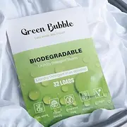 Green Bubble Laundry Detergent Sheets - Eco-Friendly 32 loads Fragrance Free Travel Laundry Detergent Sheets | Plastic Free Laundry Strips W/Recyclable Packaging | Washer Sheets Detergent