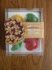 Set 4:Williams Sonoma Summer Harvest Cookie/Pie Crust Cutters, Apple, Cherry-New