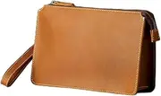 [Generic] Mens Clutch Bag Leather Handbag Men's Wallet Cowhide Clutch Casual Envelope Bag Vintage Clutch Bag Men Wrist Bag