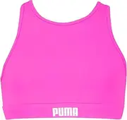 [PUMA] Boys' Racerback Bikini Set Swimsuit, Fluorescent Pink