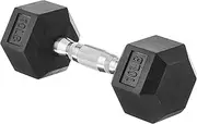 Amazon Basics Rubber Encased Exercise and Fitness Hex Dumbbell Hand Weight for Strength Training