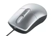 iBUFFALO Optical Wired Mouse USB M Size 5 Buttons with Extension Cable Silver