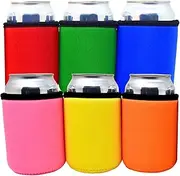 TahoeBay Premium Can Sleeves - 5mm Thick Neoprene Beer Coolies for Cans - Blank Drink Coolers (Multicolor)