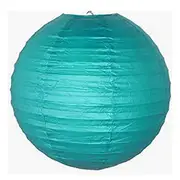 Teal Round Chinese Paper Lantern - 4 Sizes