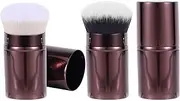 2pcs Travel Face Blush Brush, Retractable Makeup Brush Portable Foundation Sunscreen Smudge Tool Cosmetics Supply for Blending Liquid Blush Makeup Enthusiast Gift