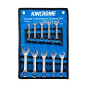 Kincrome Stubby Combination Spanner Set 10 Piece - Metric