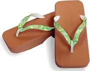 Hajime(一歩) [One Step] [Hajime] Geta Clogs, Soft and Water Resistant, Made of Sponge, 10.6 inches (27 cm), BR/Gradeflower x Green, Gradeflower x Green (Gradeflower x Green/27), Gradiene Flower × Green, 27.0 cm