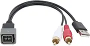 Tihebeyan USB Port Retention Cable, ABS Car Radio USB Cable Car Radio Port Retention Input Adapter Replacement for Cube Juke Versa in-car Kit in-car Kit