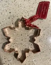 World Market Holiday Cookie Cutter- Metal- Copper Color "Snowflake"