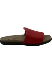 Naot Leather Slide Sandals Skylar Kiss Red