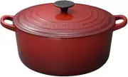 Le Creuset (LE CREUSET) Casted Enamel Pot Cocot Rondo 28 cm Cherry Red Gas IH