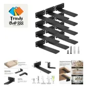 Heavy Duty Floating Shelf Brackets, 6-Inch 1/5'' Thick Hidden Shelves Hardwar...