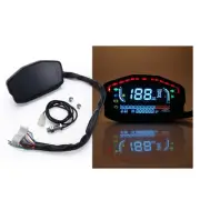 Motorcycle Speedometer Odometer LCD Digital Tachometer KM/H MPH Gauge DC 8-12V