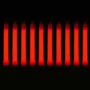 30pcs Military Glow Light Sticks Waterproof Concert Party Light Stick with Hook Camping Hiking Walking SOS Gear Survival Kits Red 10PCS