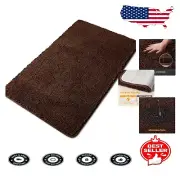 Extra Large Brown Bath Runner Rug 30"x50" - Fluffy, Non-Slip, Fade Resistant