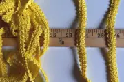 BRIGHT YELLOW GIMP POLYESTER TRIM 3.6 YARDS X 5/8 INCH WIDE