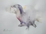 Ferret, Animal,Watercolor artwork, Handmade,Original painting on paper