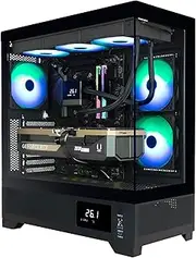 MEK AI-Enhanced Gaming PC Desktop Computer - NVIDIA GeForce RTX 5090, AMD Ryzen 7 9700X 5.5GHz, 32GB DDR5 RGB, 2TB NVME M.2 SSD, 1300W 80+ Gold PSU, WiFi 7, Windows 11