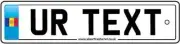Personalized Andorra Numberplate Car Air Freshener