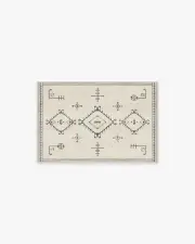 60' x 90' | Machine Washable Runner Rug | Kid & Pet Friendly | Indoor Rug | Damali Black & White Rug | Ruggable