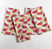 Watermelon Lemon Cotton Napkins – Set of 4, 20x20 Inches, Muliticolor Table Linen, Perfect for Summer Dining, Fruit-Themed Table Décor, Fall Gatherings, Thanksgiving– Machine Washable