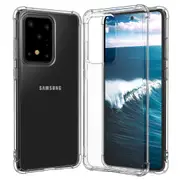ZUSLAB Galaxy S20 Ultra 5G Tough TPU Clear Case Shock Absorption Rubber Bumper Protective Cover for Samsung