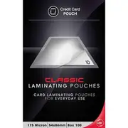 GBC Laminating Pouch 175 Micron 54x86mm Clear Pack 100