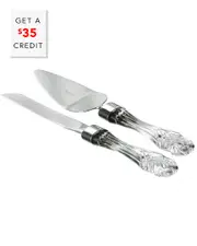 Waterford Wedding 2pc Cake Knife & Server Set