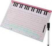 WEKADRIN Portable Music Teaching Whiteboard Reusable Dry Erase Board for Desktop