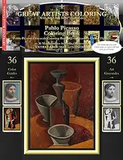 Pablo Picasso Coloring Book: Pablo Picasso Grayscale Coloring Book #2 - Picasso's Cubist Figures