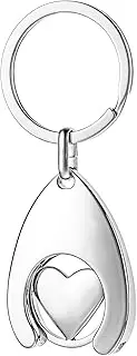 SHPUJUN Key Ring with Shopping Chip Keyring, Heart-Shaped Design Heart-Shaped Shopping Trolley Token, Shopping Trolley Token, Shopping Trolley Token, Shopping Trolley Chips, 1 Items, One size
