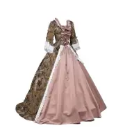 Red Gothic Marie Antoinette Victorian Ball Gown Renaissance Wench Princess Dr...