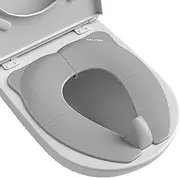 Travel Potty Seat for Toddler & Kid, Maliton Portable Potty Seat with Storage Bag, Foldable Potty for Toddler Travel, Non-Slip Potty Training Toilet Seat Cover with Splash Guard (Grey)