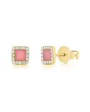 Sabrina Designs 14K 0.37 ct. tw. Diamond & Opal Studs