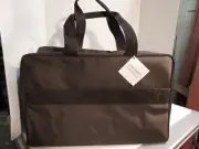 Vintage Yves Saint Laurent Parfum Overnight Bag~Brown~Suede accents~Lovely!