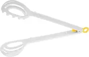 Uonlytech Cooking Whisk for Eggs Noodles Kitchen Tool for Stirring Blending Manual Egg Beater Food Tongs Mixing Utensils White Kitchen