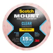 Scotch-Mount 2.54 x 1143 cm Clear Double-Sided Mounting Tape