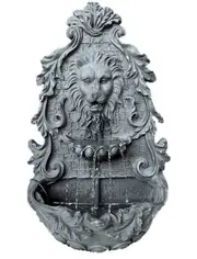 Garden Solar Wall Water Fountain Feature Lion Head Indoor Outdoor 78cm
