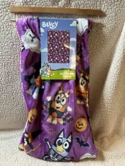 Bluey and Bingo Purple Plush Halloween Throw Blanket 50" x 70"