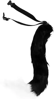 Holibanna Faux Fox Tail Halloween Costumes Fox Costume Halloween Decorations Halloween Headbands Bat Accessories Halloween Cat Dress Furry Apparel Tail Cosplay Artificial Dark Grey