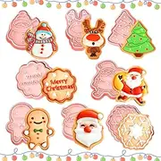 JeVenis Christmas Cookie Cutter Christmas Cookie Decorating Kit Gingerbread Man Cookie Cutter Santa Claus Cookie Cutter Reindeer Cookie Cutter Snowman Cookie Cutter